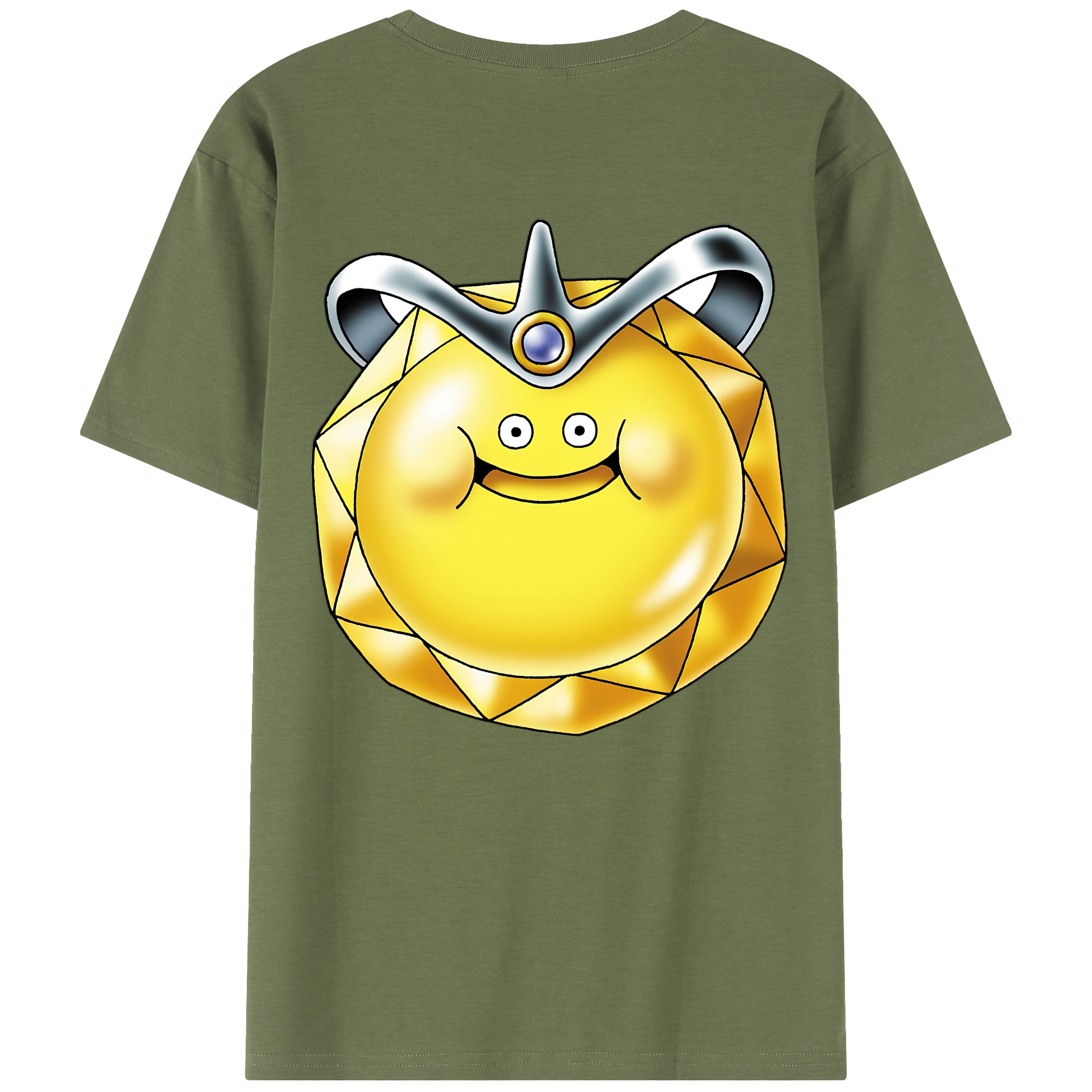 （画像用） ドラゴンクエスト Doragon Kuesuto Dragon Quest 綿100％半袖Tシャツ（背面プリント）